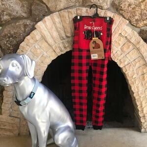 NEW Lazy One Bear Cheeks Red Black One Piece Pajamas Kid's Size 8